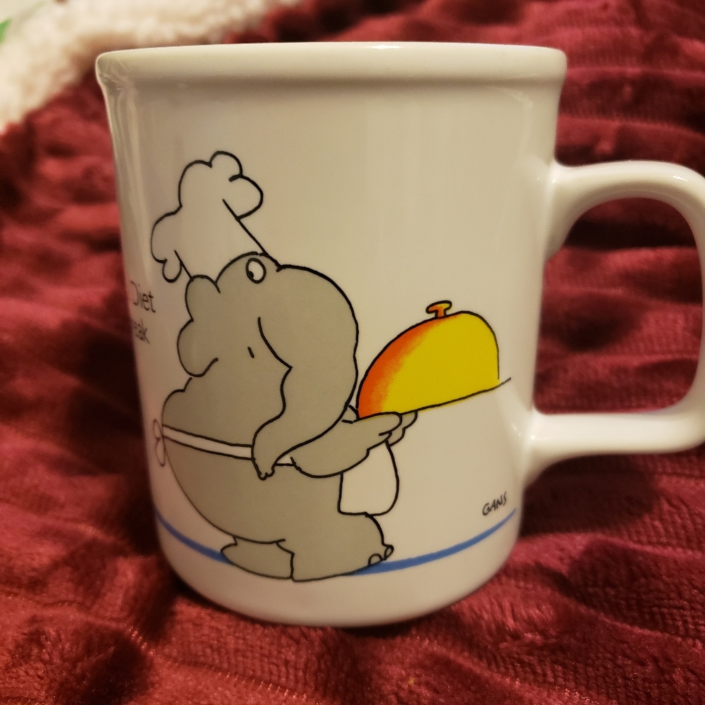 1964- Eli Elephant "I never met a Diet I couldn't break" 11oz.Mug - Harry Gans